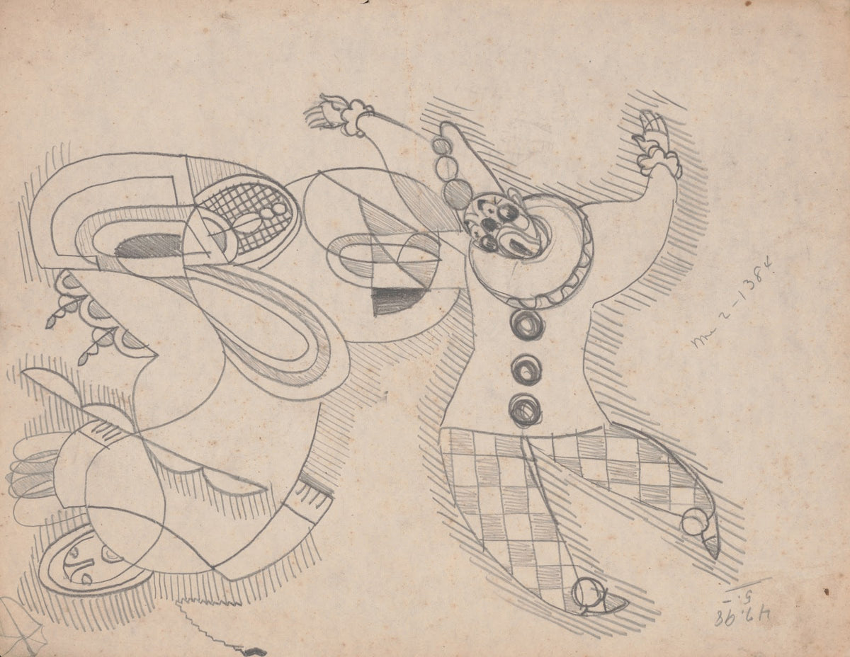 Miscellaneous interior details Details figural doodles and notations 1910