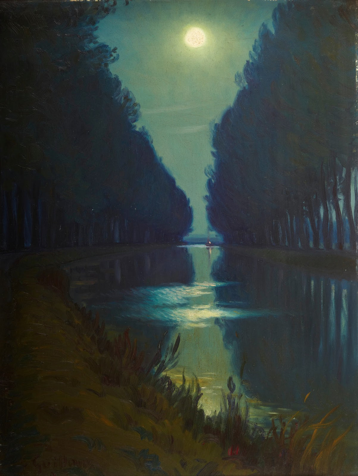Canal de Chelles Clair de Lune 19th century