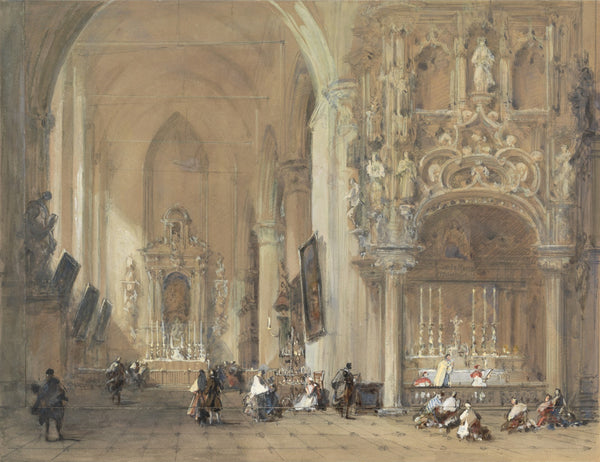 The Church at Dixmude West Flanders ca 1863