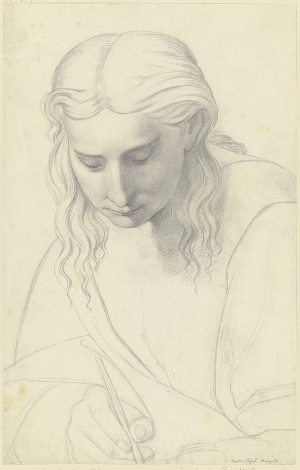 Schreibender Jüngling aus Raffaels Disputa 1823