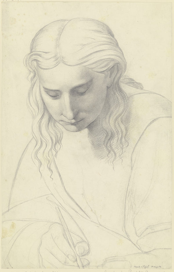 Schreibender Jüngling aus Raffaels Disputa 1823