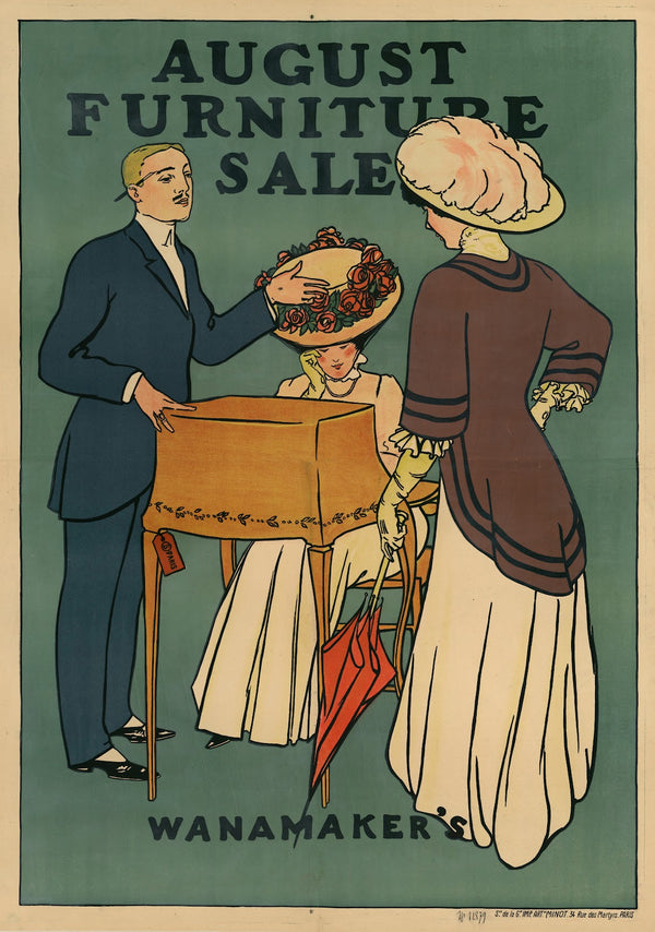 August furniture sale Wanamakers 1908