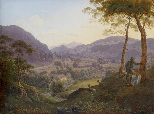 Berglandschaft bei Salzburg mit jungem Paar