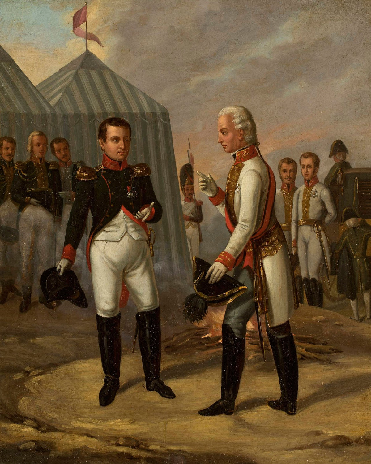 Napoleon and Francis II after the Battle of Austerlitz 1841