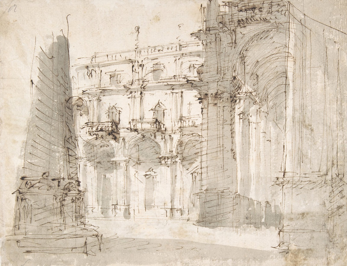 Street Scene with a Palace Facade and an Arcade 170794