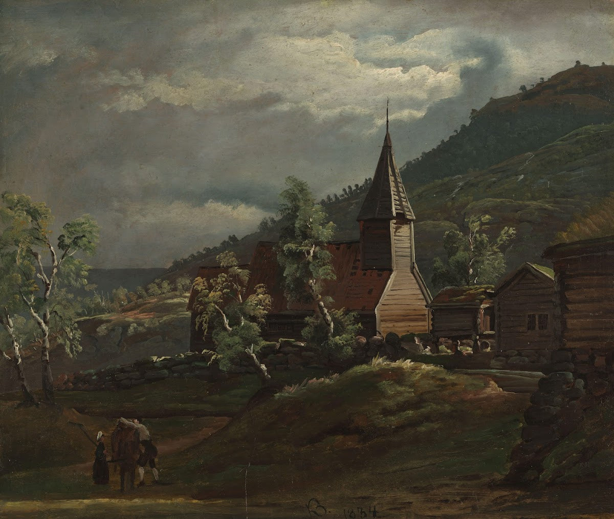 The Church at Gaupne in Sogn 1834
