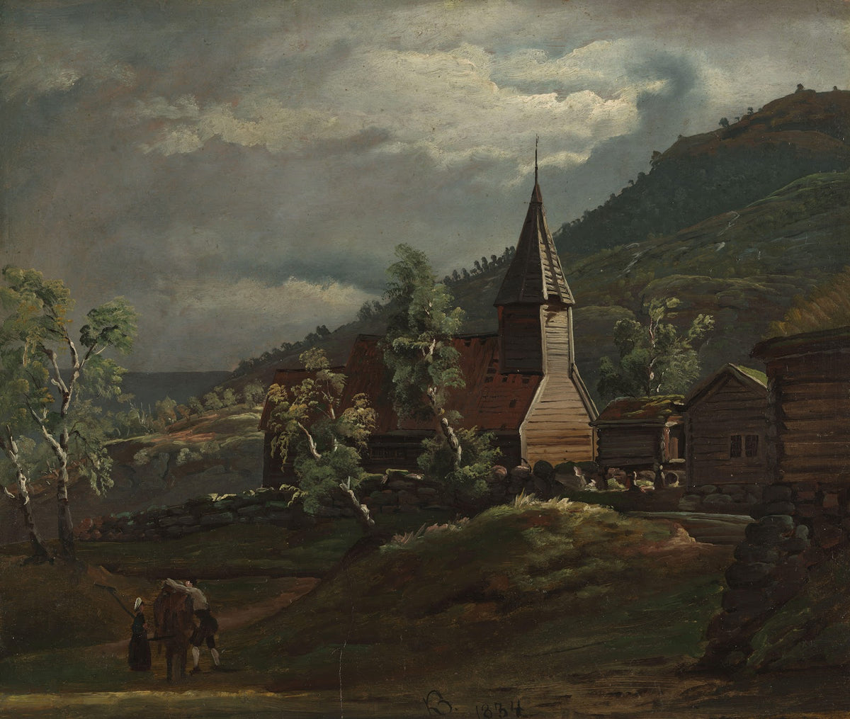 The Church at Gaupne in Sogn 1834