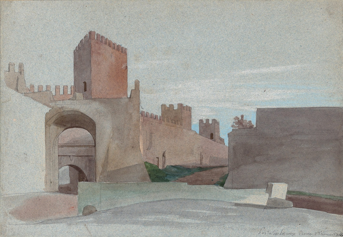 Porta San Lorenzo Rome mid 19th century