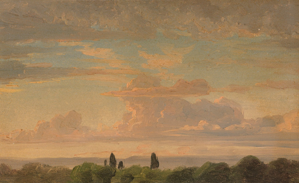 Landschaftsstudie in der Abenddämmerung