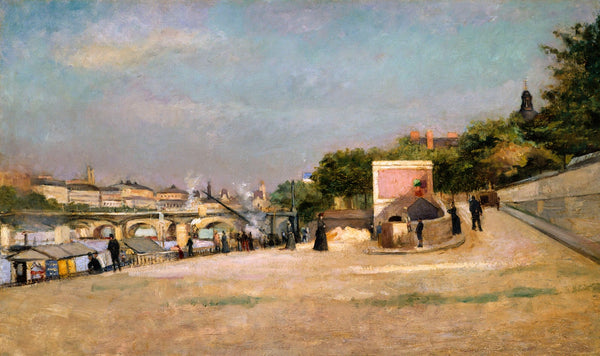 Le Pont des Arts et le Pont Neuf vus de la berge du pont des Saints Pères 1880