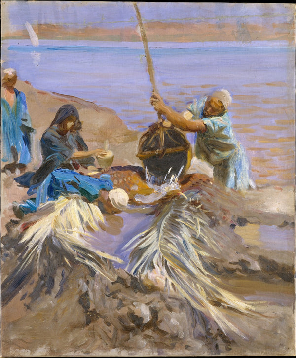 Egyptians Raising Water from the Nile between 1890 and 1891