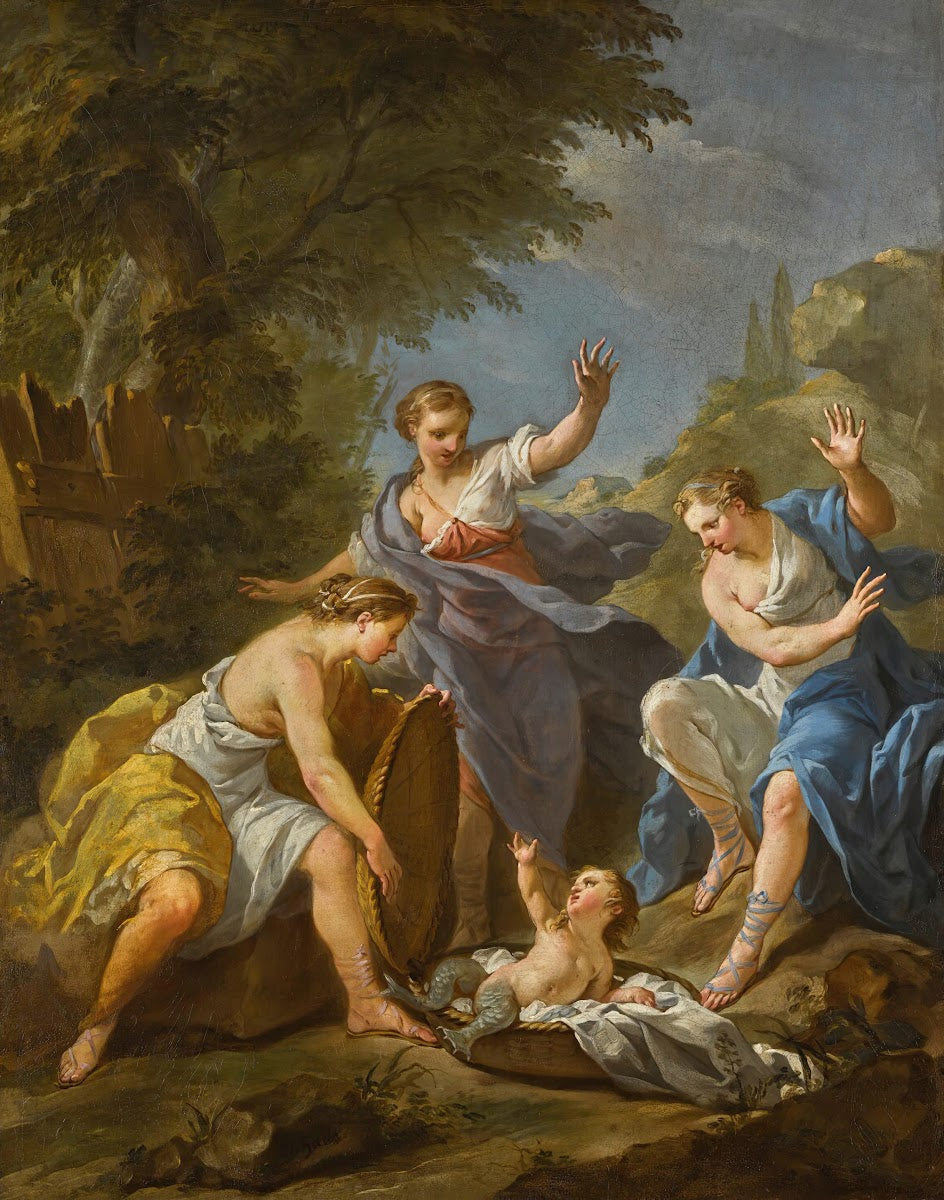 The Daughters Of Cecrops Discovering Erichthonius