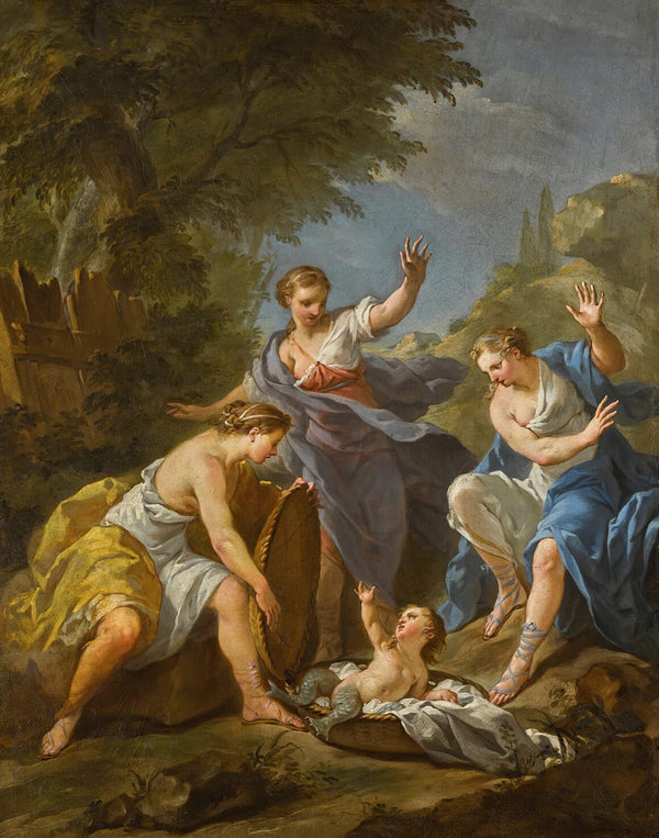 The Daughters Of Cecrops Discovering Erichthonius