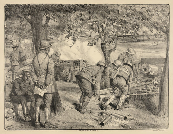 A battery of 75s in action 1927