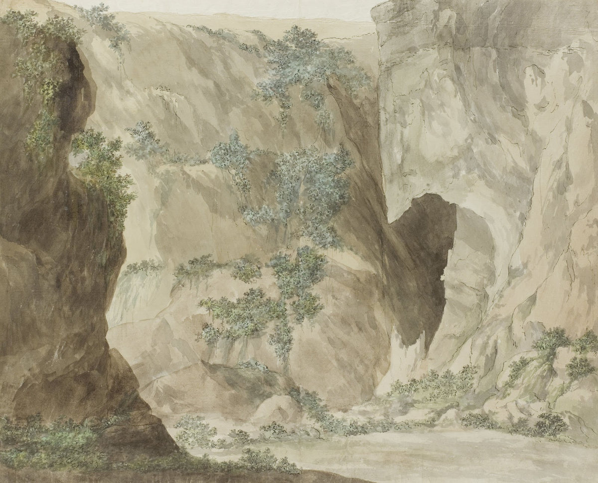 Buitenwand van de grot Oreille de Denys 1778