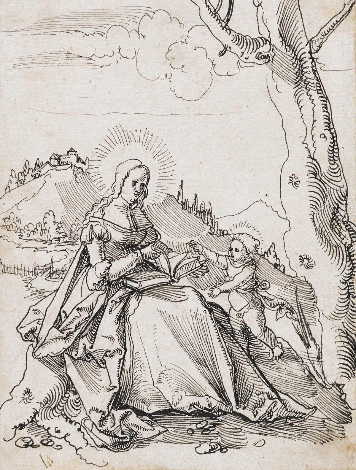 Maria mit Kind in der Landschaft 1516