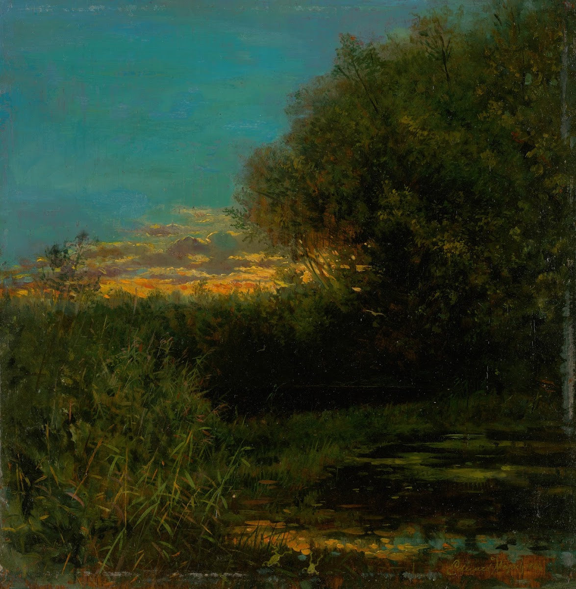 Sunset and Tree Shade 1894
