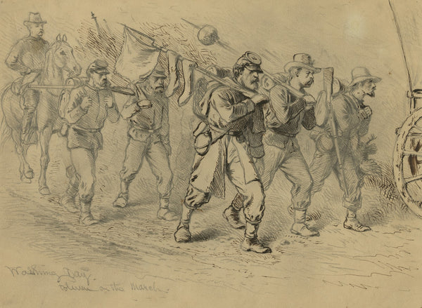 Washing dayColumn on the march 1864