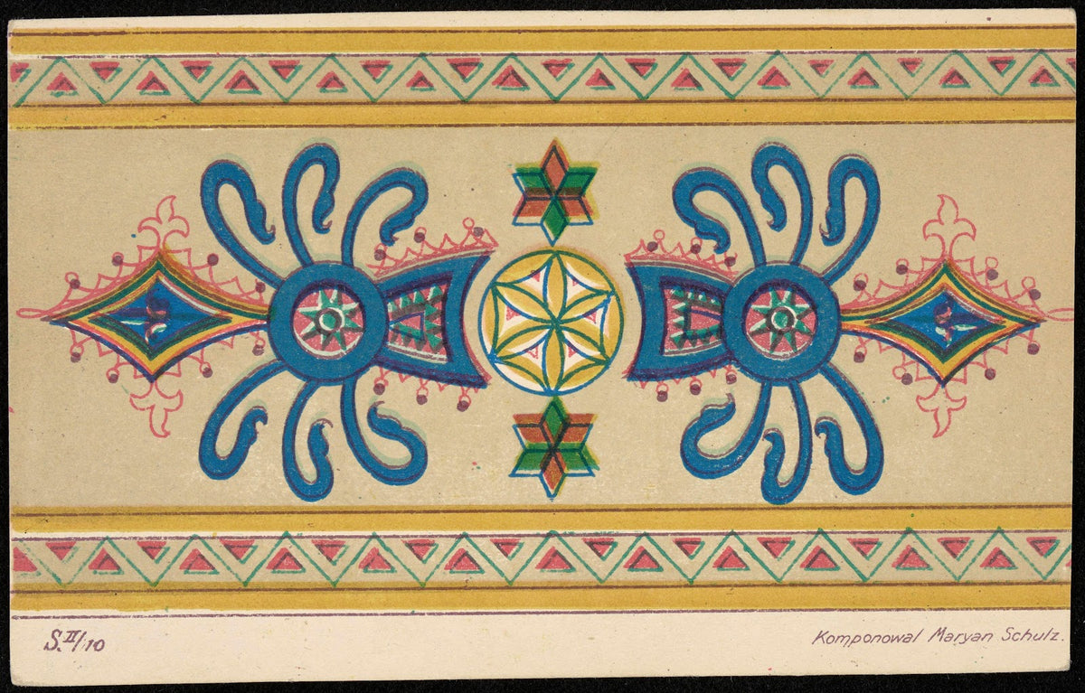 Wzór ludowych zdobień 1906