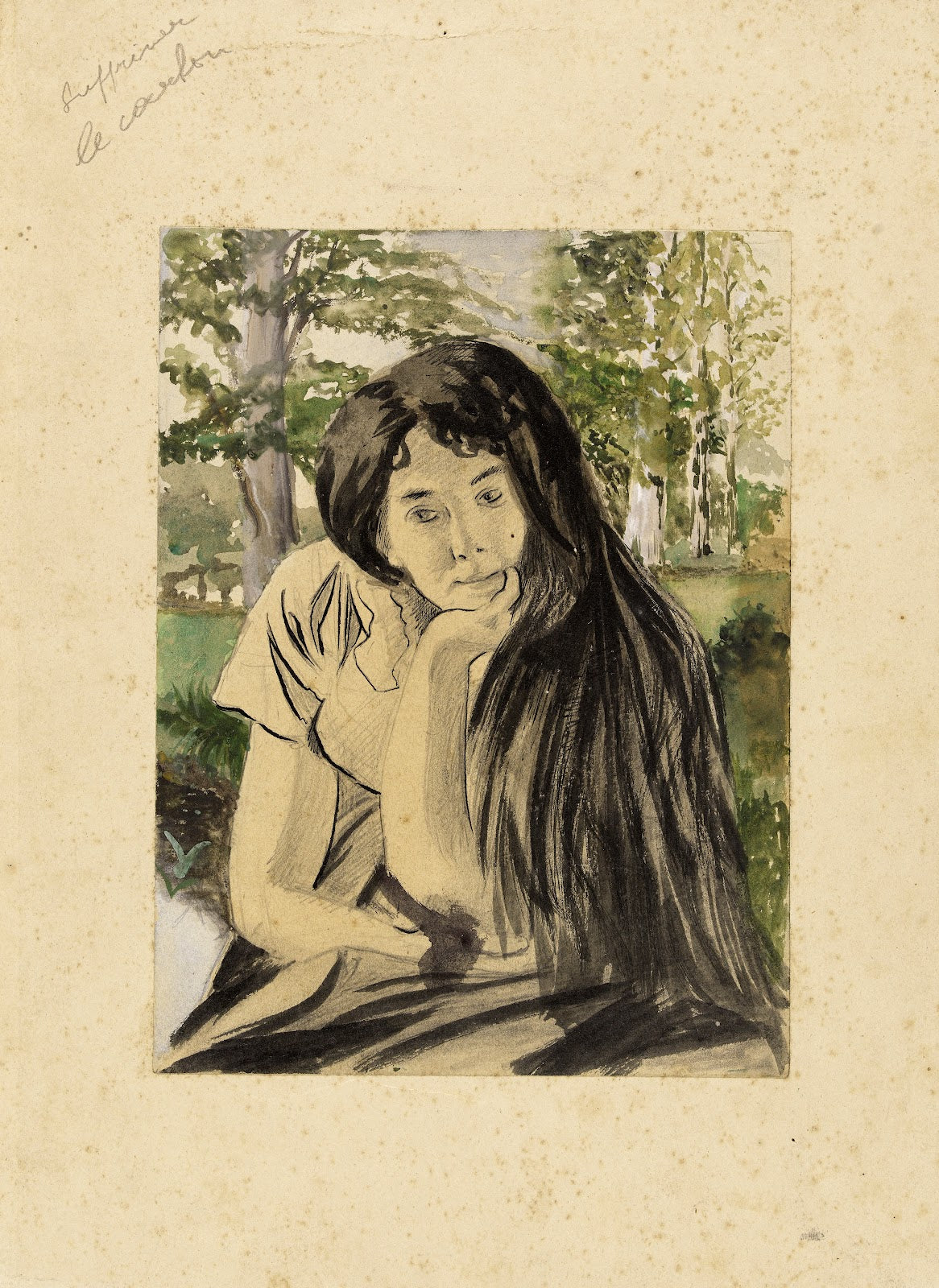 Etude pour Feuilles dAutomne Portrait de Marguerite soeur de lartiste 1898 1899