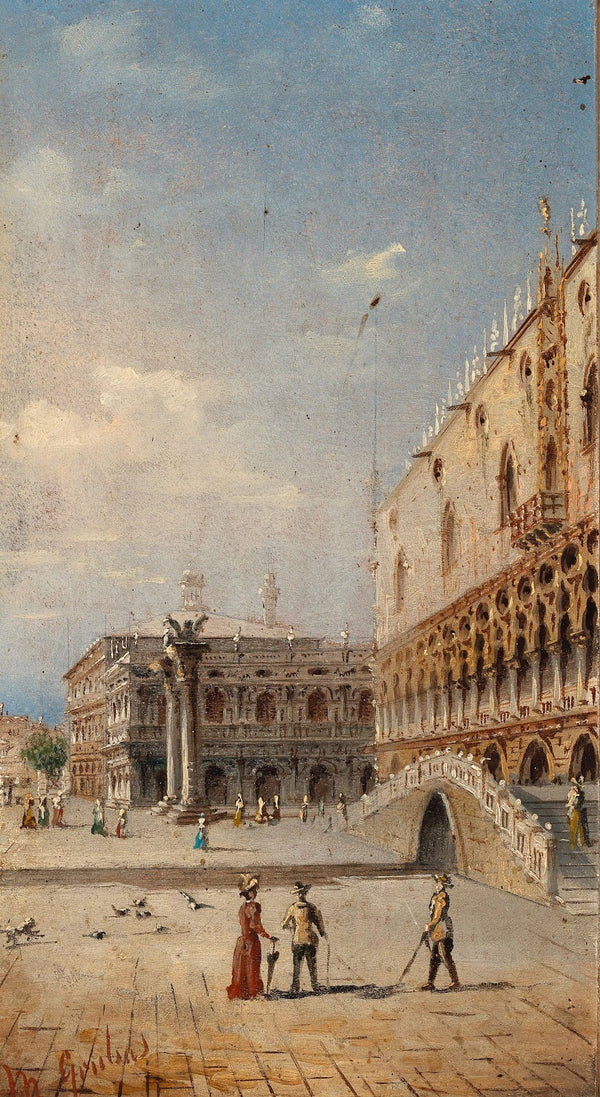 Venice Piazzetta with St Marks Columns