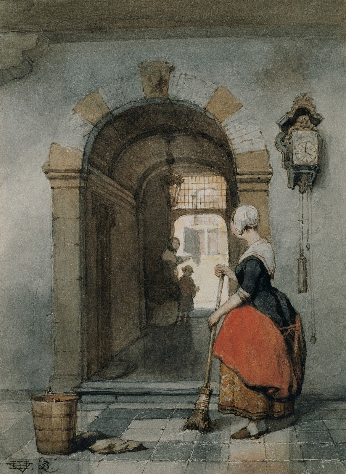 Interior with Servant 1850s
