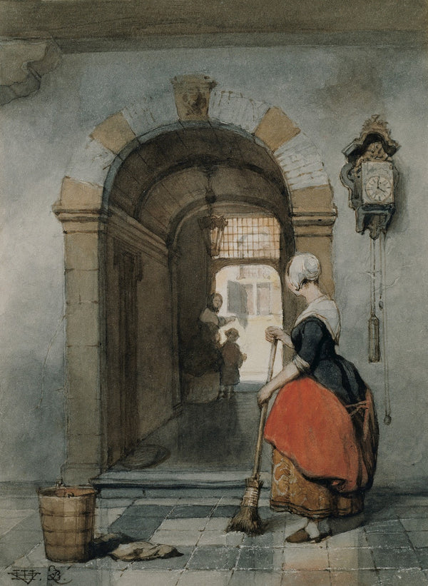 Interior with Servant 1850s