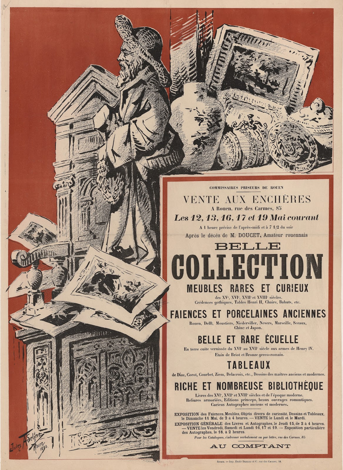 Belle collection meubles rares et curieux 1890