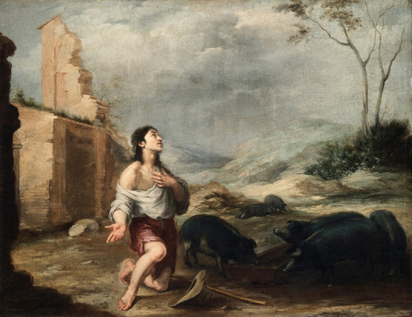 The Prodigal Son Feeding Swine 1660s