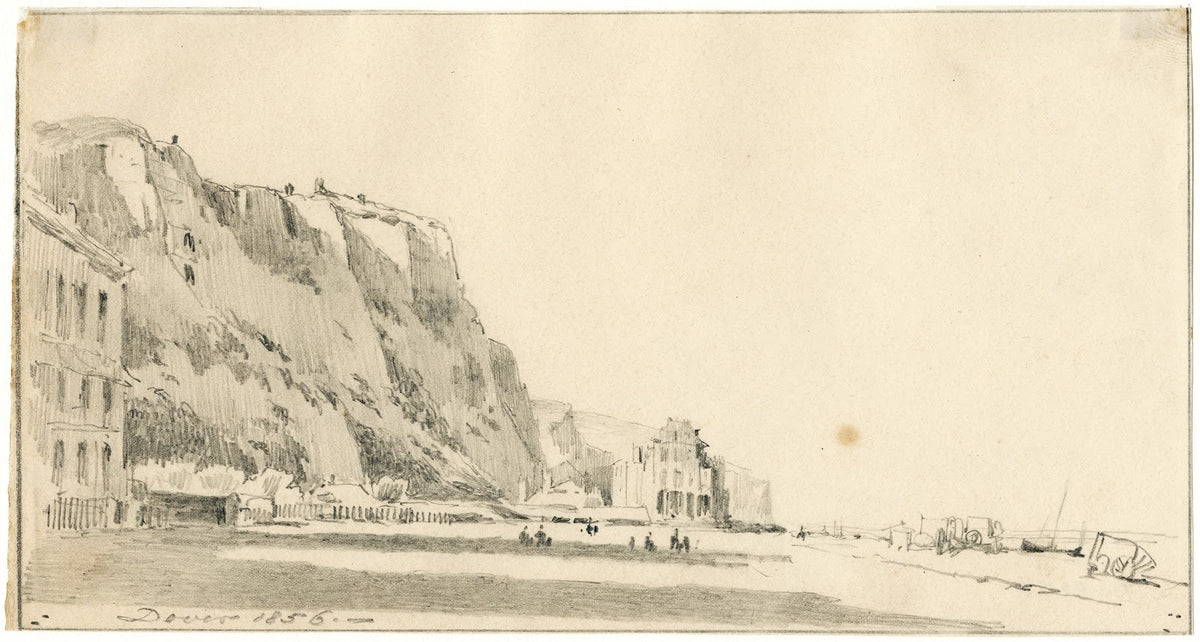 Kust en strand bij Dover 1856