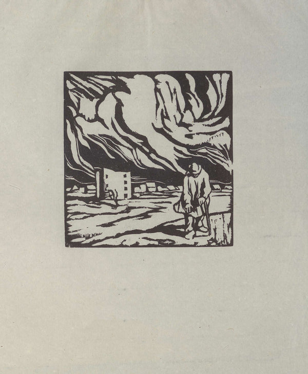 Wanderer in einer Vorstadtlandschaft before 1942
