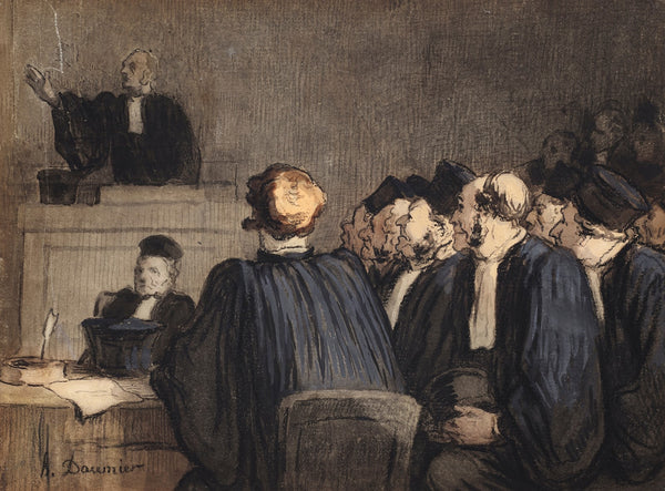 Scène de tribunal Le Plaidoyer