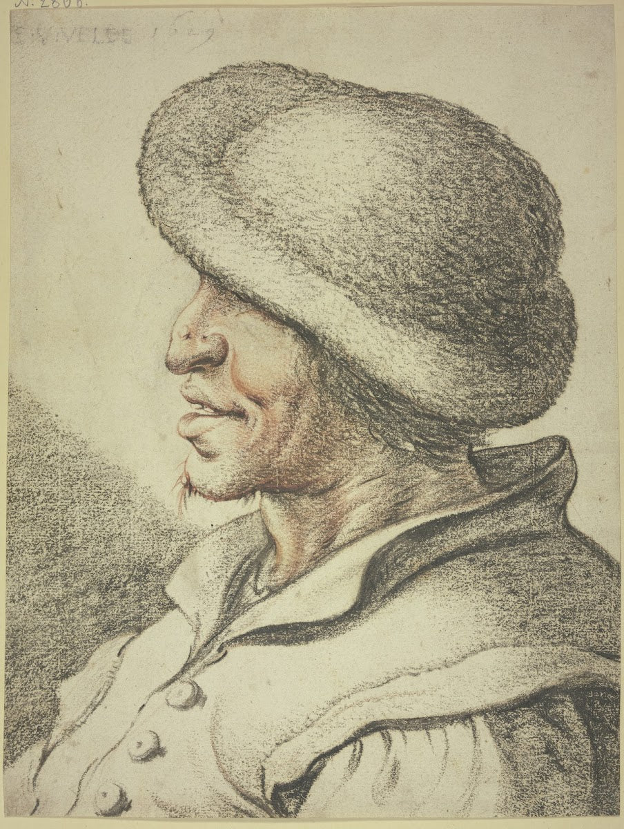 Bust of a peasant in left profile 1629