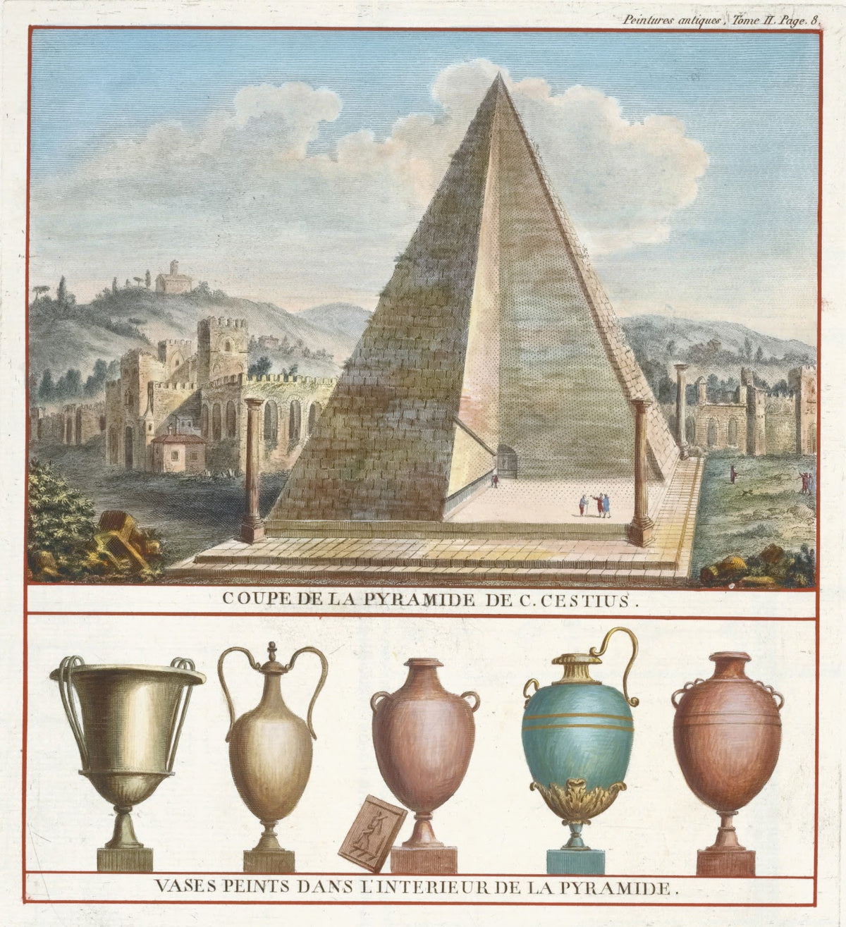 oupe de la pyramide de C Cestius Vases peints dans linterieur de la pyramide 178