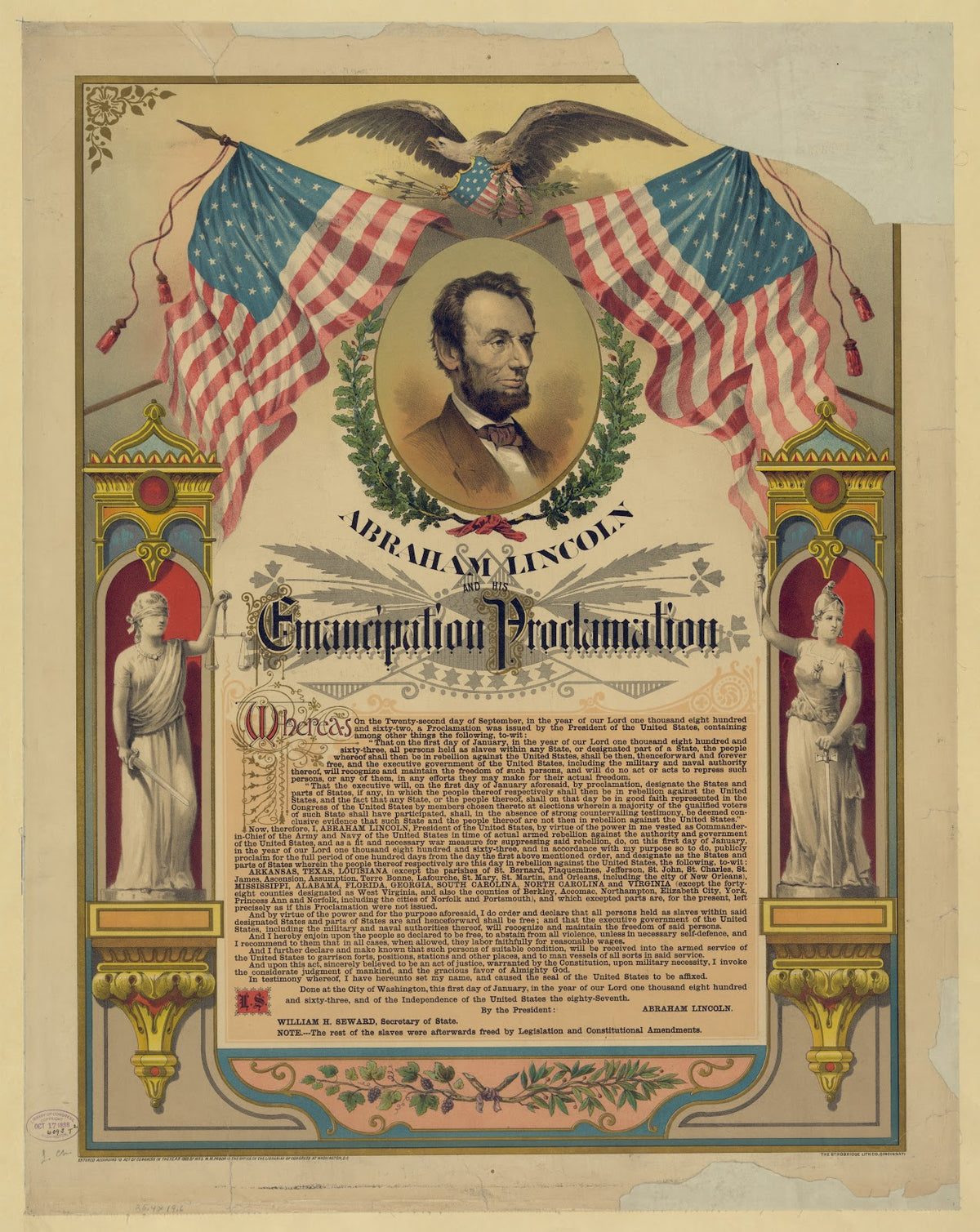 Abraham Lincoln and his Emancipation Proclamation 1888