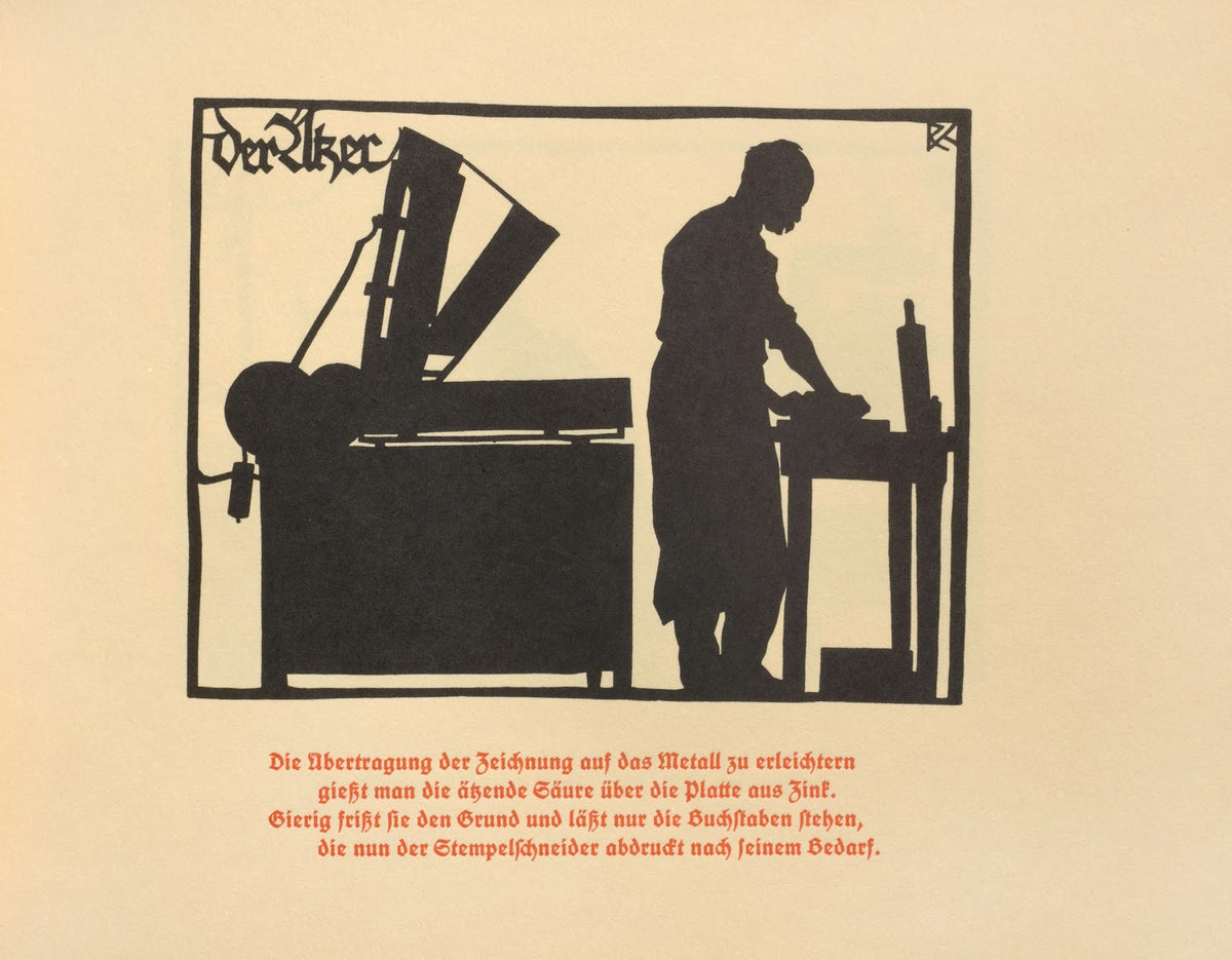 Die Schriftgiesserei im Schattenbild Pl05 1936