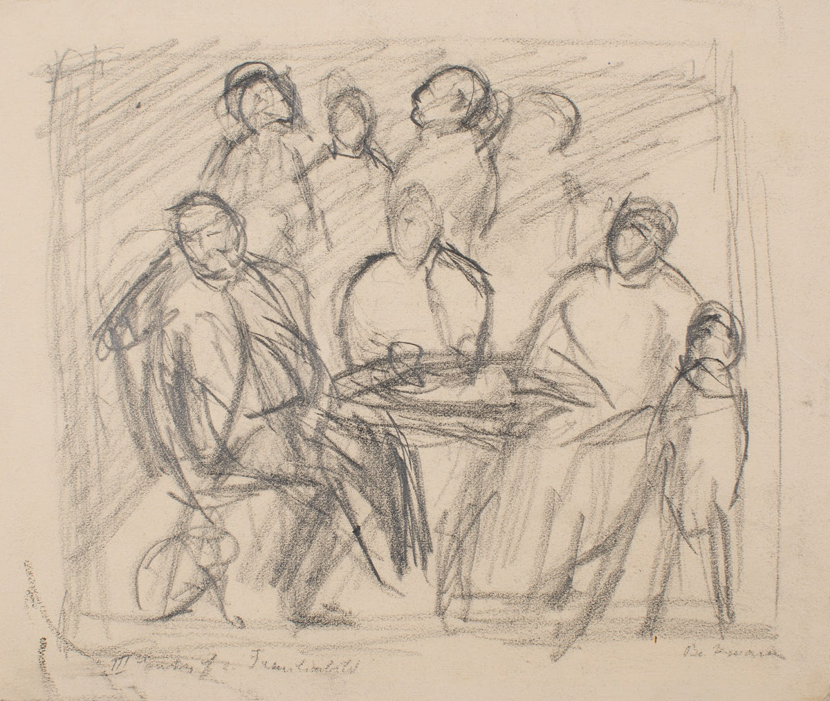 Third Sketch for Family Portrait c1911