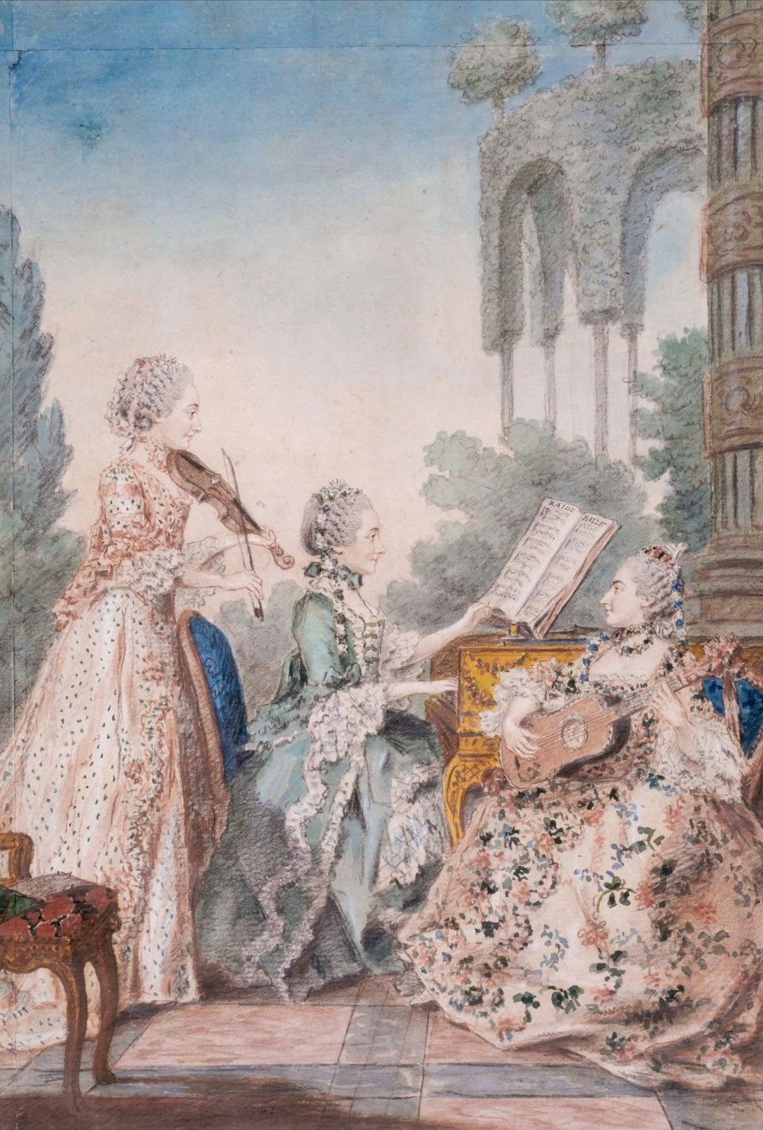 Les trois filles du compositeur Royer 1760