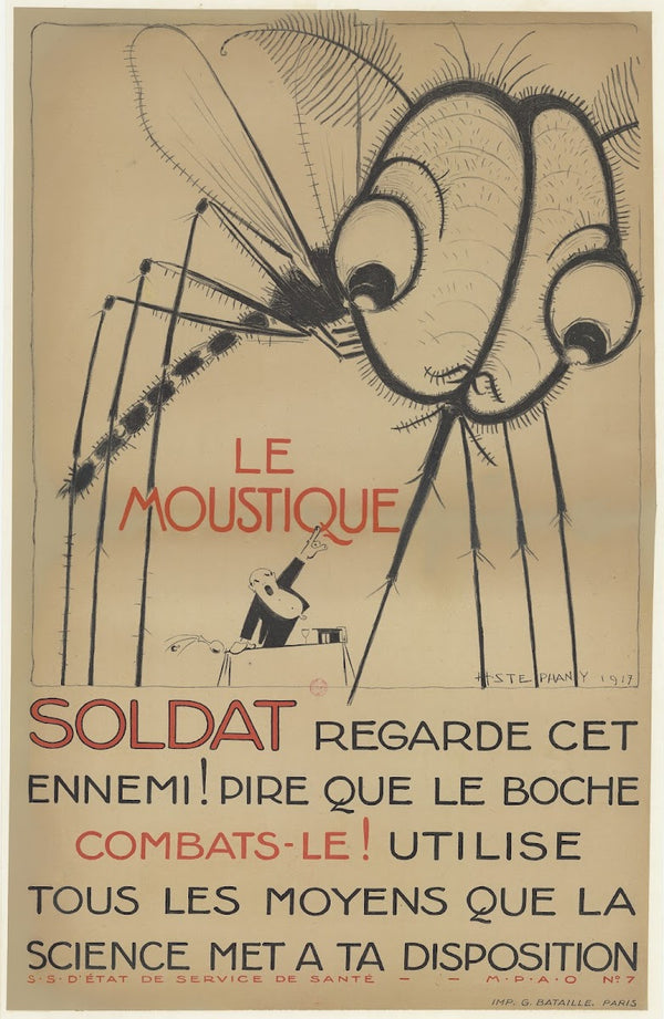 Le moustique Soldat regarde cet ennemi Pire que le Boche combats le 1917