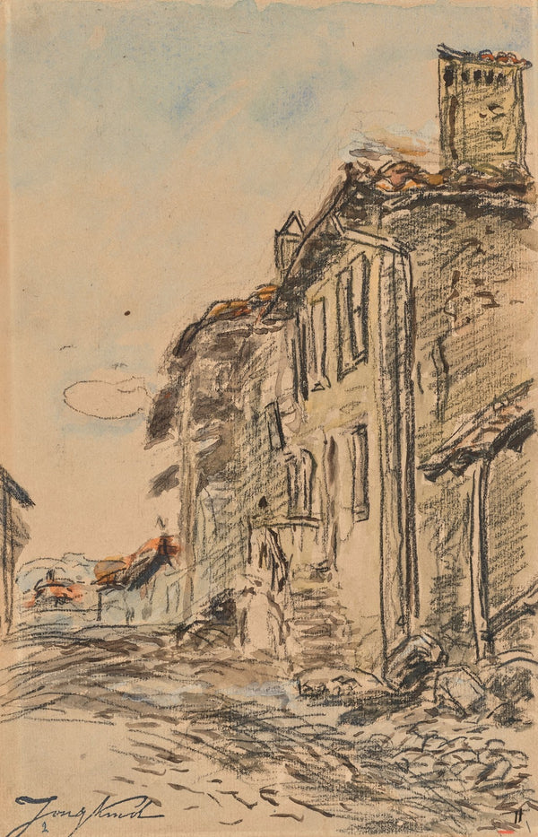 Rue à La Côte Saint André Dauphiné 1882