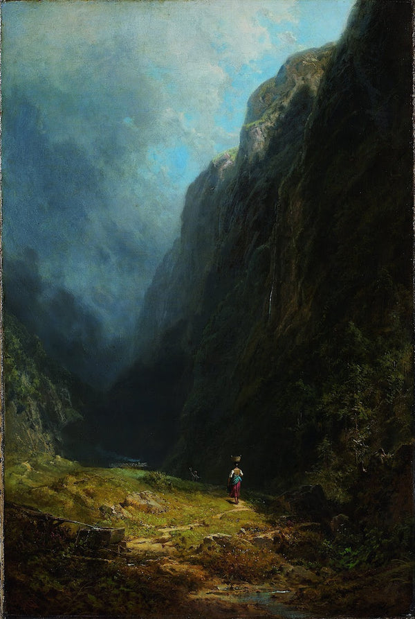 In the Alpine High Valley Landscape with Mt Wendelstein circa 1871