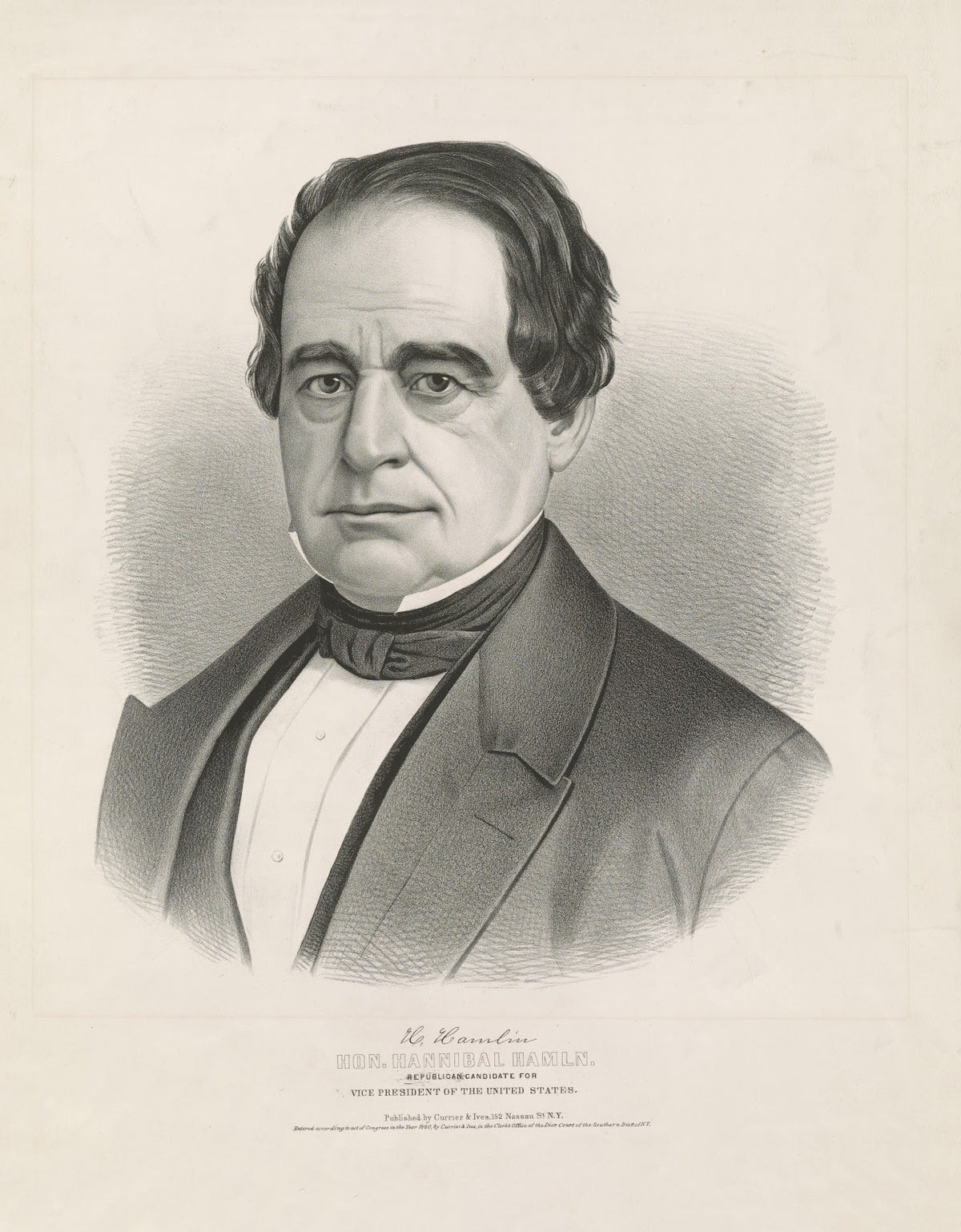 Honorable Hannibal Hamlin Republican candidate for vice president of the United