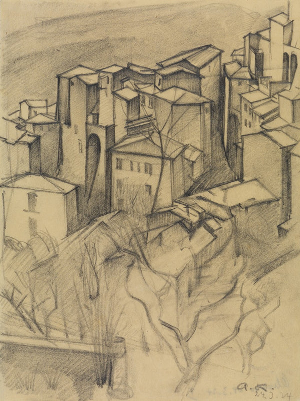 Häuser in Olevano Hochformat Olevano II 1924