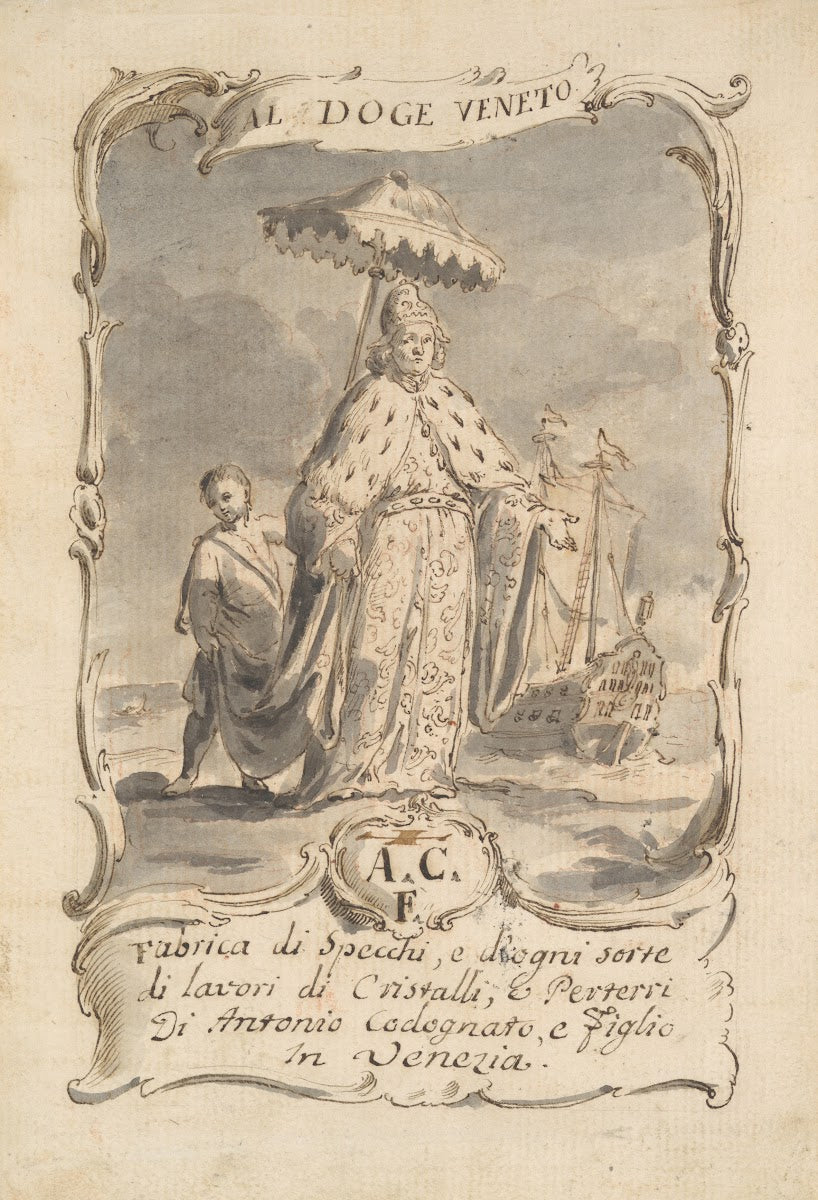 Design for a Trade Card mid 18th century