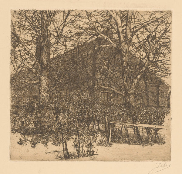 Bomen voor boerderijwoning 20th century