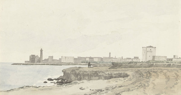Gezicht op Trani gelegen aan de kust 1778
