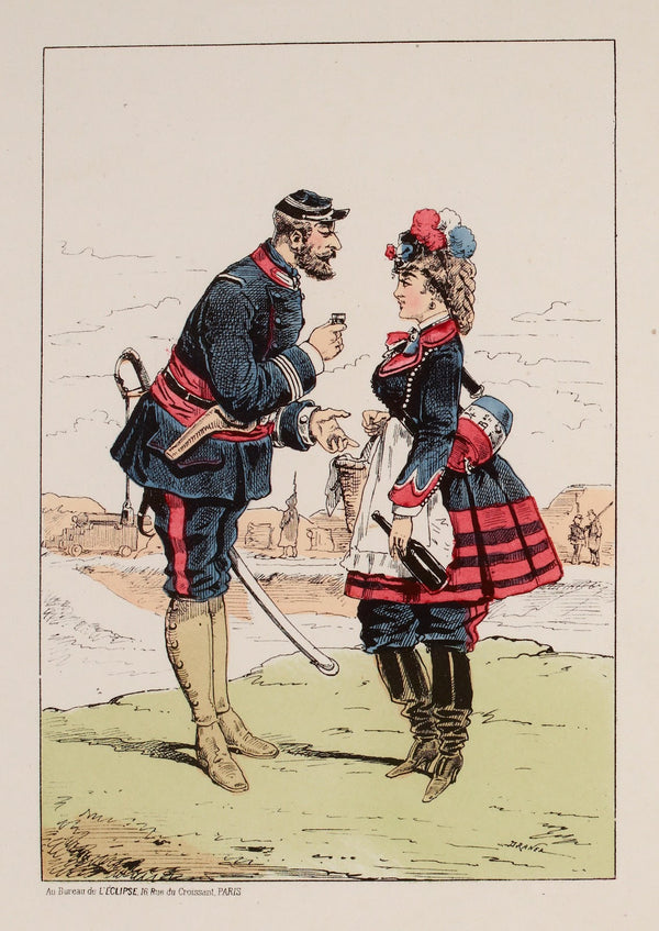 Garde nationale sédentaire Officier  Cantinière 1871