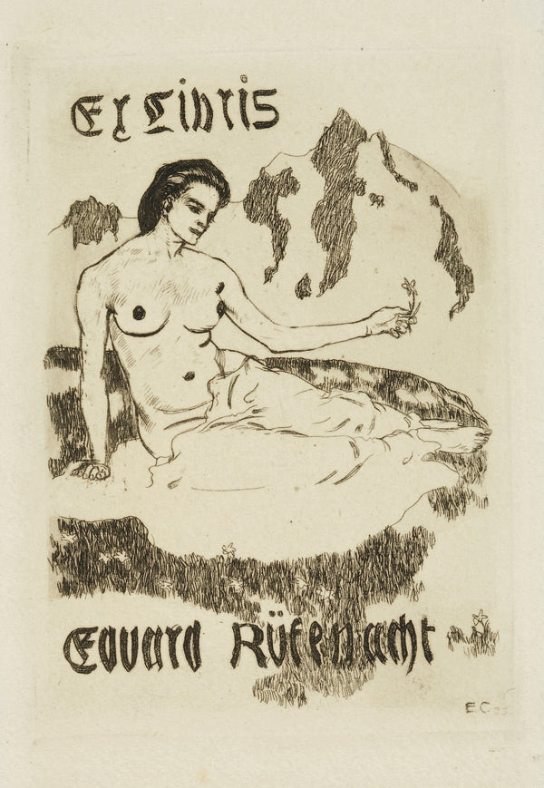 Bookplate of Eduard Rüfenacht 1903