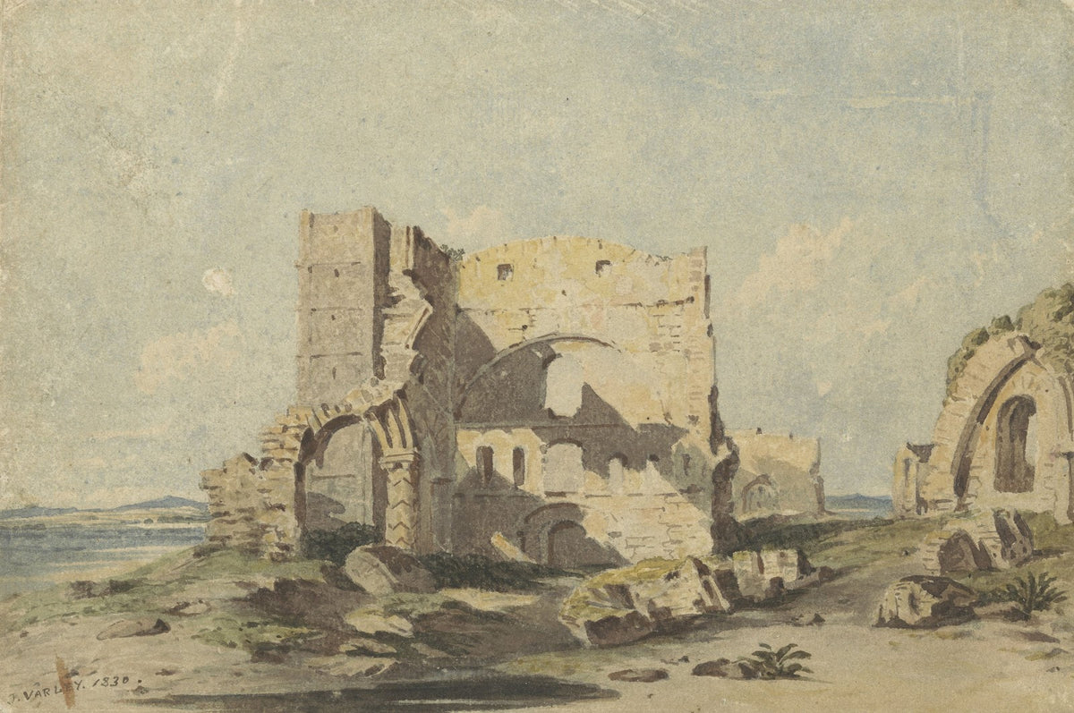 Lindisfarne Abbey op Holy Island Northumberland 1830