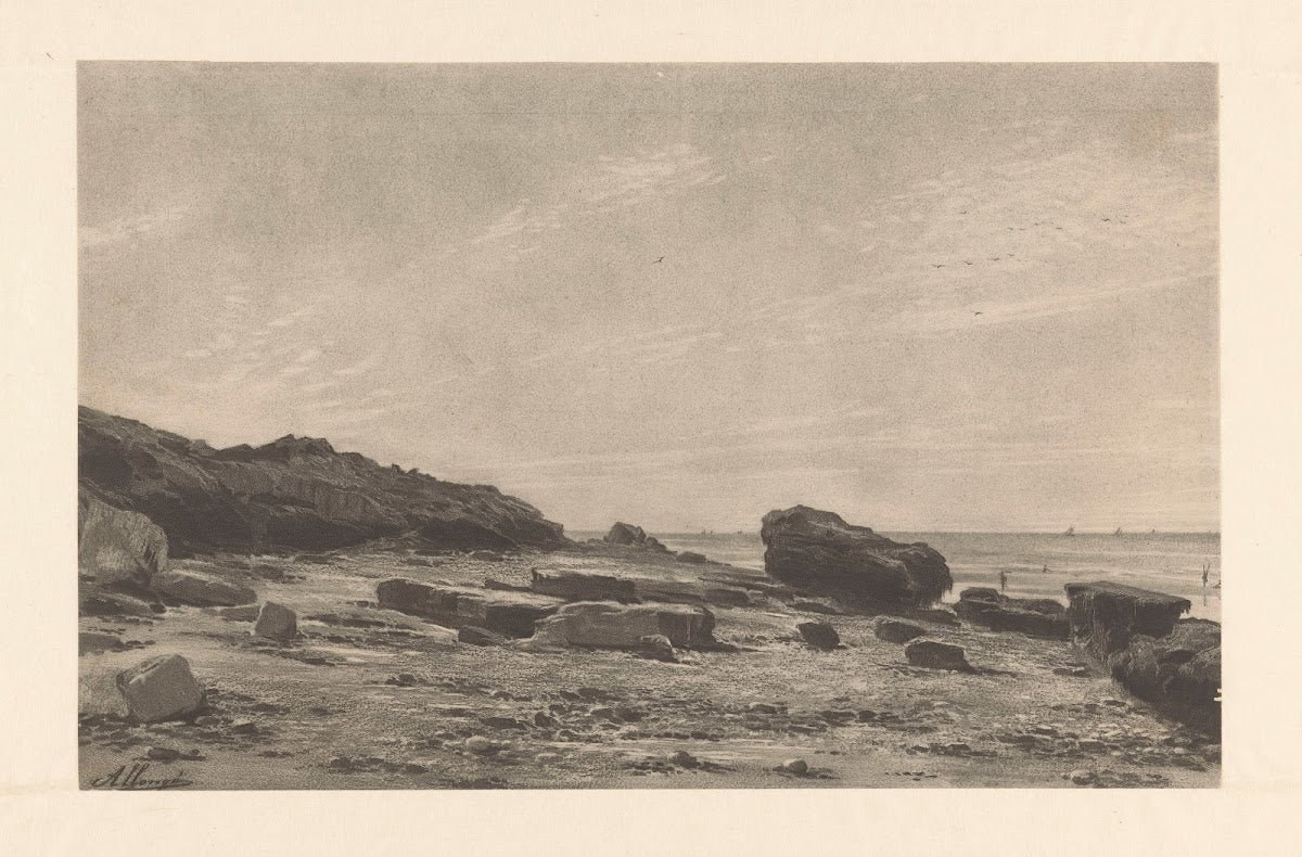Rocky coast  Vues dHyères 1860